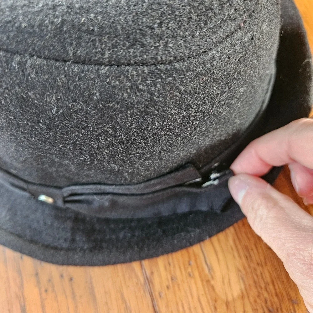 Stetson All‎ American Wool Fedora Hat Black Ribbon Accent Mens Small Medium